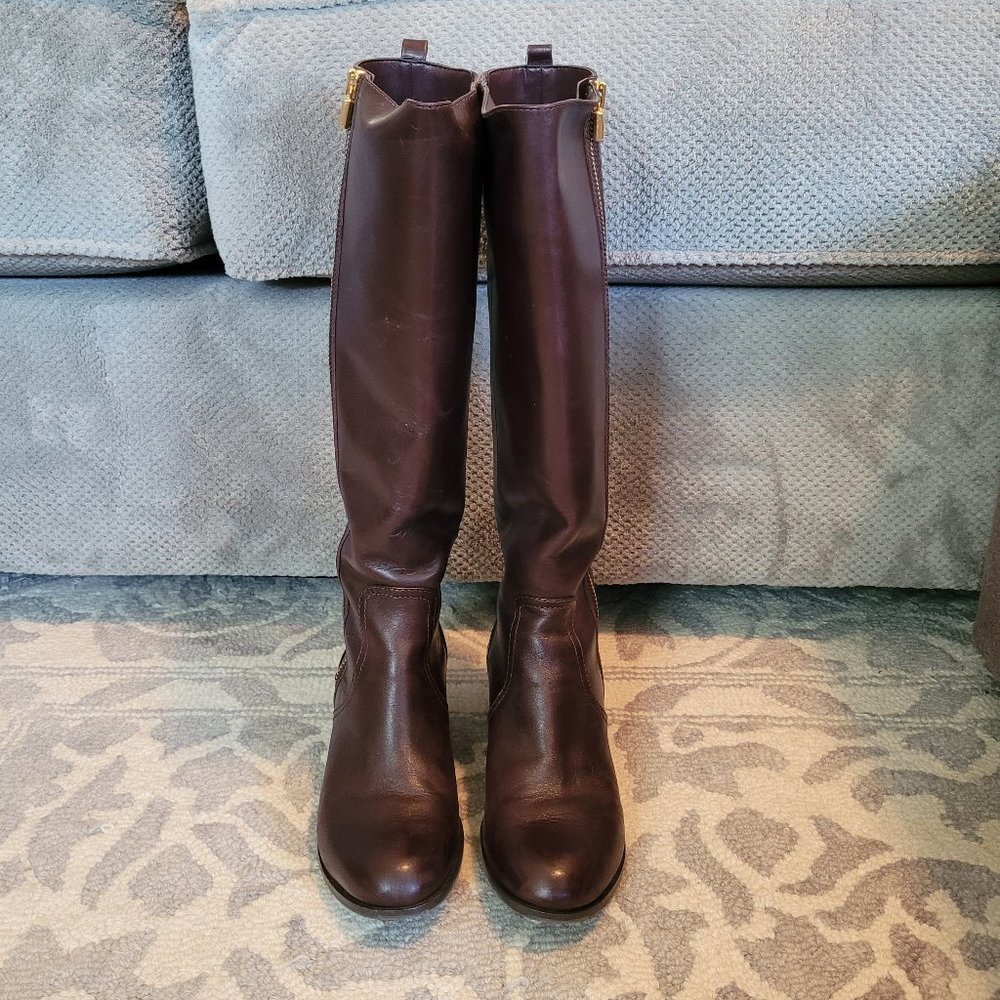 MICHAEL MICHAEL KORS Frenchie Leather Tall Riding Boots Size 7.5 M